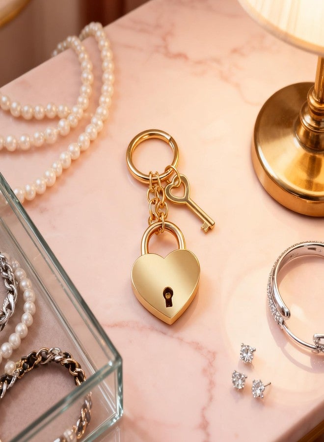 CYUXING Gold Heart-Shaped Chain Pendant, Bag Charms for Handbags Fashion Accessories for Women, Cute Keychains Decorations Supplies Suitable for Backpacks & Handbags - Image 4